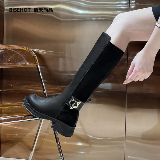 新品薄绒百搭舒适显瘦高靴937B25539 商品图1