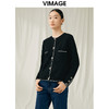 VIMAGE纬漫纪秋季新款撞色时尚通勤气质百搭针织开衫V1801426 商品缩略图7