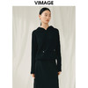 VIMAGE纬漫纪秋冬新款100%绵羊毛套头纯色连帽针织衫V1801424 商品缩略图7