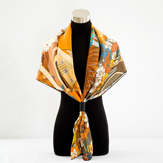 鑫缘 高档真丝素绉缎方巾 GD0008* 商品图3