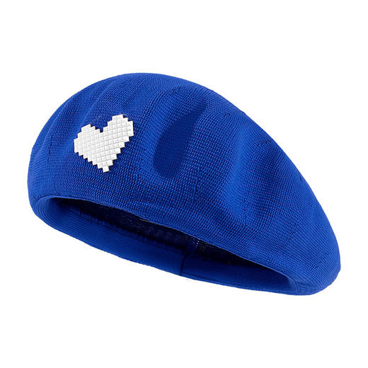 「8款配色！数码爱心贝雷帽」韩版秋冬薄款贝雷帽 复古画家帽 拍照搭配雷锋帽子配饰 商品图4