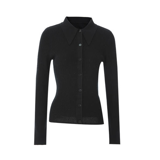 VIMAGE纬漫纪新款100%绵羊毛纯色修身针织衫V1801427 商品图5