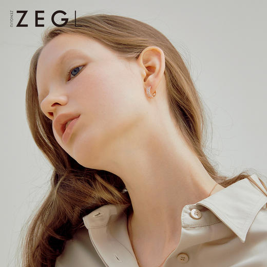 ZENGLIU高级感耳钉简约冷淡风耳圈女潮气质网红韩国耳扣耳环耳饰 商品图4