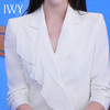 IWY/七分袖白色主持人礼服女气质显瘦西装连衣裙职业装艺考播音正装女22CQ0009 商品缩略图4