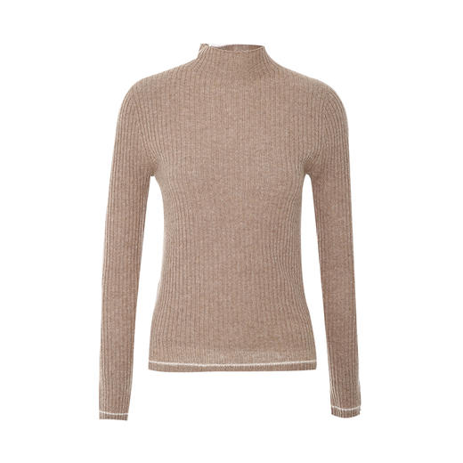 VIMAGE纬漫纪冬季新款100%山羊绒小立领套头纯色打底基础款修身针织衫V1801425 商品图10