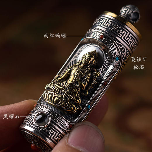 s925银八大生肖本命佛汽车挂件 商品图2