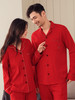 康妮雅春秋情侣睡衣居家长袖红色家居服套装 商品缩略图3