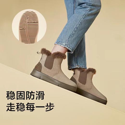 【防泼水 易打理 不易褶皱 不易掉毛】蕉下 2022新款雪地靴女冬加绒皮毛一体防滑厚底雪地棉短靴保暖棉鞋 商品图3