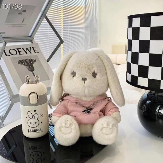 日本格沵GERM星愿兔毛绒斜挎保温杯200ML  AY 商品图3