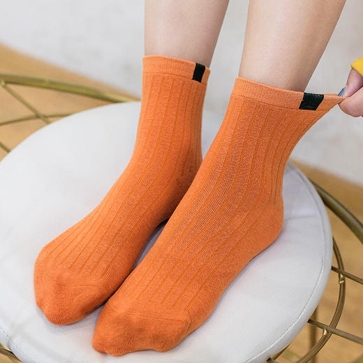 春秋双针韩系高档棉潮袜W136-穿上它，保暖与时尚兼得！ 商品图1