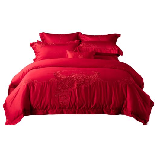 多喜爱 喜玫瑰婚庆新绒棉缎纹床上用品八件套 雀悦 cs 商品图6