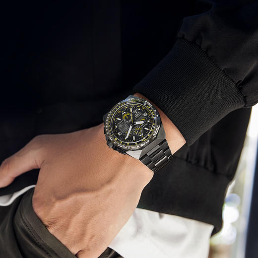 西铁城新品时尚运动光动能电波对时男表JY8127-59E 商品图7