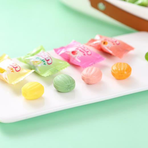 ELVAN/一波糖夹心水果奶糖牛奶硬糖混合味喜糖年货500g 商品图1