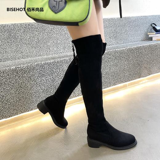 新品薄绒弹力高筒舒适百搭显瘦高靴715B25552 商品图6