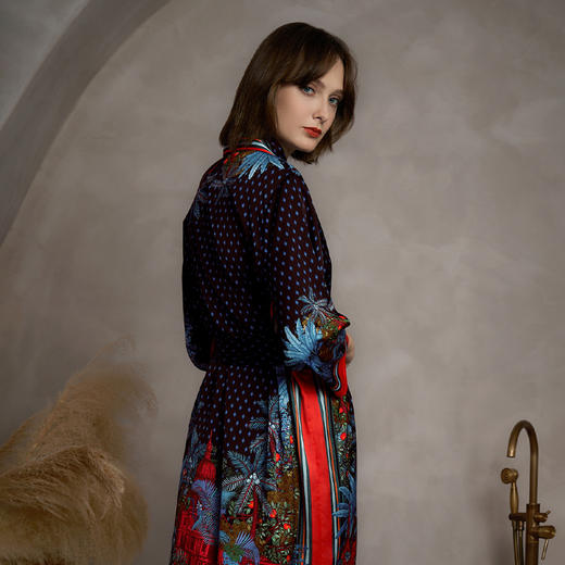 Solo seta22姆米真丝睡袍睡衣桑蚕丝家居服女长款高级感晨袍秋冬 商品图3