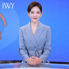 IWY/职业装灰蓝色西装连衣裙女显瘦声乐艺考播音主持人正装演讲礼服女Q12308-L 商品缩略图3