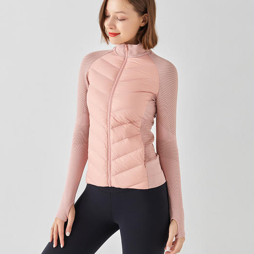 运动羽绒服女短款防风棉服修身轻薄户外跑步外套棉衣冬季 DB 000 MLWT-0603 商品图0