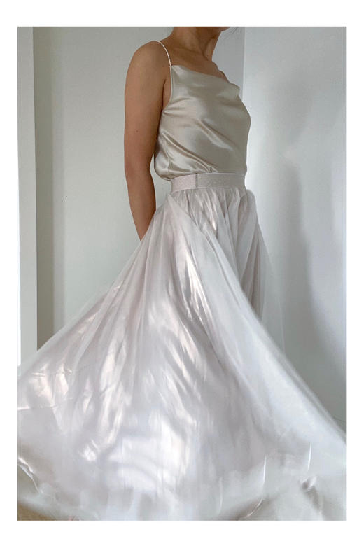 CG｜Rebekah Tulle Skirt [黑 / 白] 商品图1