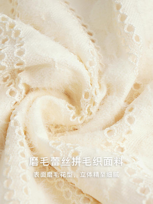 OLrain欧芮儿法式蕾丝连衣裙女春季2025新款收腰磨毛针织拼接裙子 商品图2