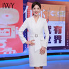 IWY/白色主持人连衣裙女长袖艺考礼服高级感教师面试正装西装裙职业装Q11112 商品缩略图0