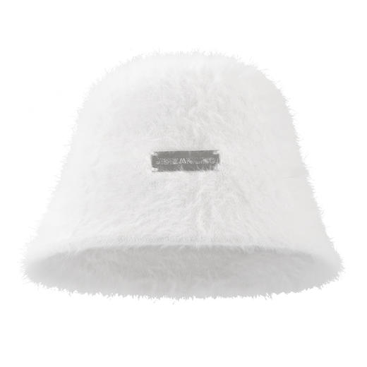 「光板渔夫帽」韩版秋冬季日系毛绒渔夫帽子 女保暖金属标纯色盆帽配饰 商品图4