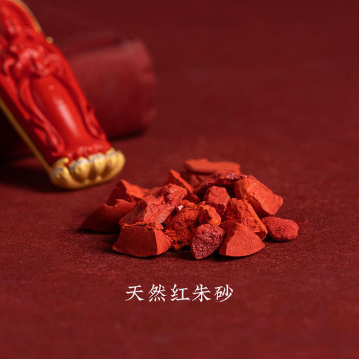 S925银镀金镶朱砂观音菩萨吊坠 商品图3