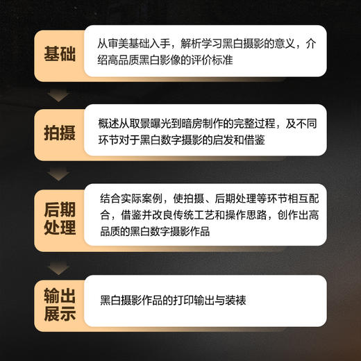 黑白摄影教程 摄影书籍黑白摄影艺术胶片拍摄数字摄影影调曝光处理打印输出摄影后期调色PS修图技巧自学教程 商品图2