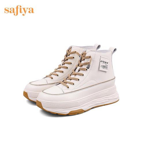 Safiya/索菲娅 网红百搭休闲2022冬季新款小个子厚底系带高帮鞋 SF24116183 商品图2