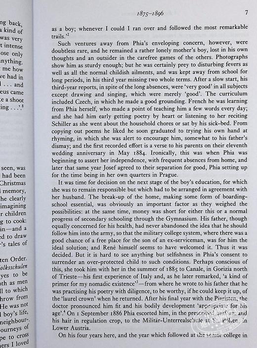 【中商原版】里尔克传 鸣响的杯子 豆瓣高分 英文原版 A Ringing Glass The Life of Rainer Maria Rilke Donald Prater 商品图8