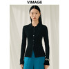 VIMAGE纬漫纪新款100%绵羊毛纯色修身针织衫V1801427 商品缩略图3