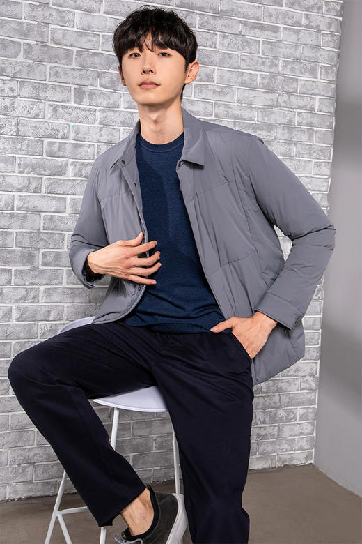 callisto锦纶混纺翻领轻薄羽绒夹克 FQFED046T  商品图1