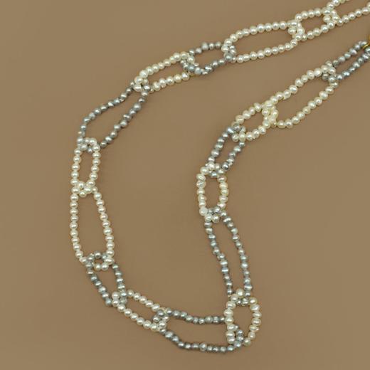 北京仓｜Pach Pearl-Pearl Chain-灰白色珍珠 链条式 锁骨链/手链［瑞士设计师］ 商品图1