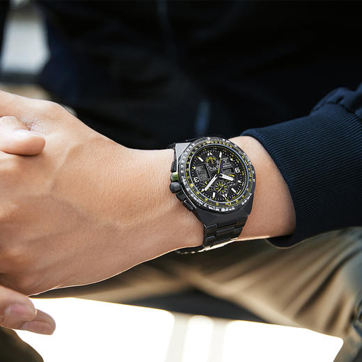 西铁城新品时尚运动光动能电波对时男表JY8127-59E 商品图8