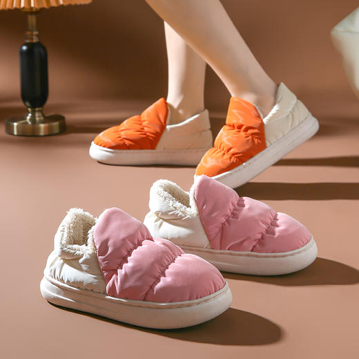 【全网爆款】秋冬加厚保暖拖鞋 一双 可爱家用情侣拖鞋 商品图2