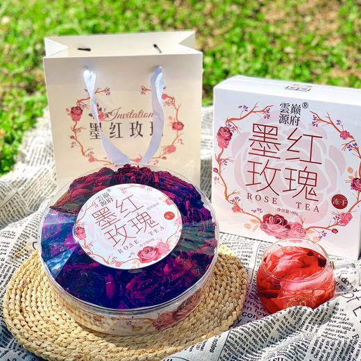 冻干墨红玫瑰，玫瑰中的“爱马仕” 冻干玫瑰花茶 不熏硫 不加色素 整朵玫瑰花冠茶 礼盒装 商品图0