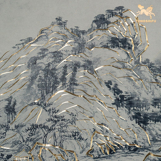 铜师傅 手工錾刻 铜雕画《元代 黄公望 富春山居图》背景画 商品图4