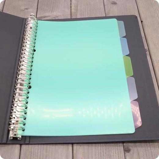 活页夹替芯配件分类索引纸B5五色隔页纸分段卡26孔PP塑料5色分类纸 商品图2