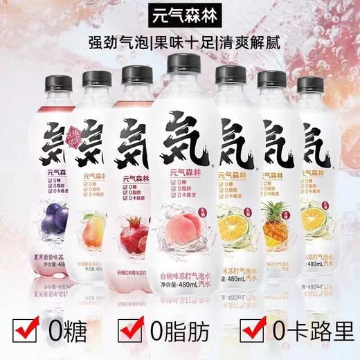 【元气森林】0糖0脂0卡海盐椰子白桃菠萝气泡苏打水混合装480ml×15瓶 商品图2