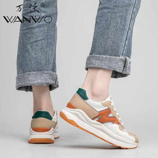 【复古时尚】万沃阿甘鞋简约休闲舒适百搭厚底增高加绒款偏小建议拍大一码！ 商品图3