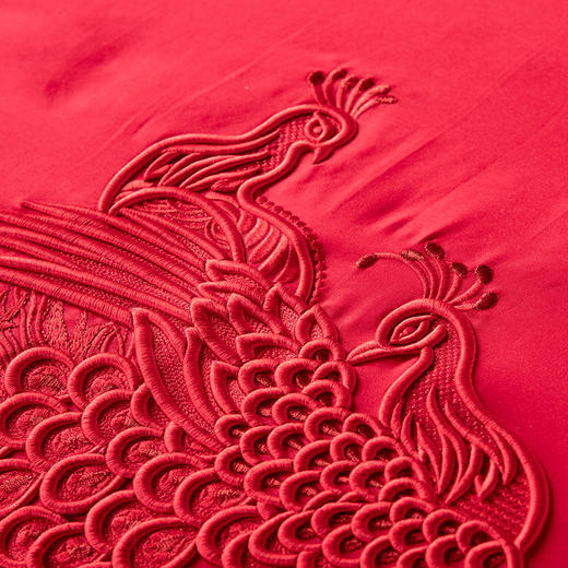 多喜爱 喜玫瑰婚庆新绒棉缎纹床上用品八件套 雀悦 cs 商品图4