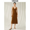 VIMAGE纬漫纪秋季新款100%绵羊毛气质修身显瘦吊带针织连衣裙V1801423 商品缩略图0