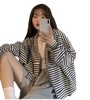 秋装薄款连帽拉链卫衣女宽松显瘦条纹长袖外套运动上衣韩国女装 商品缩略图4