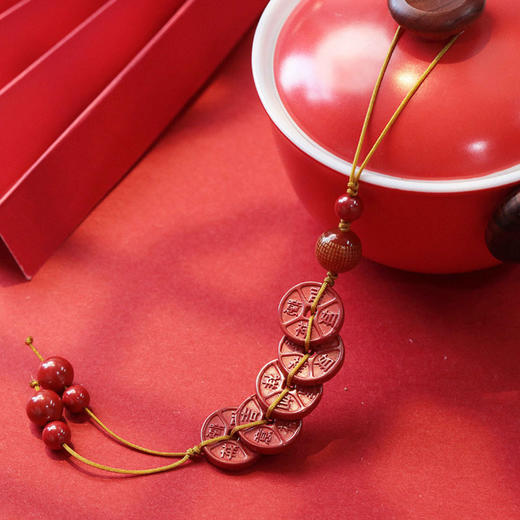 帝王砂钱币手机钥匙扣挂件 商品图3