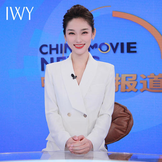 IWY/白色主持人连衣裙女秋季时尚艺考礼服正装职业裙气质演讲比赛服装Q10359 商品图3