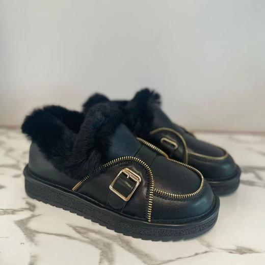 西村名物冬季新品二棉加毛豆豆鞋36411 商品图6