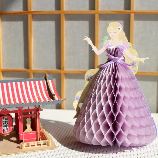 日本制/3D/迪士尼公主/立体贺卡/童话仙蒂/教师节/礼物/闺蜜告白/生日留言卡 商品图1