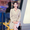 IWY/秋季绸缎领西装连衣裙女高级感主持人礼服气质名媛商务职业裙正装Q766 商品缩略图3