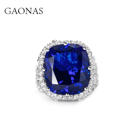 GAONAS高纳仕 黑标限量展出款女王的权杖蓝戒指小众设计高级首饰 商品图3