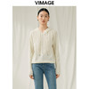 VIMAGE纬漫纪秋冬新款100%绵羊毛套头纯色连帽针织衫V1801424 商品缩略图4