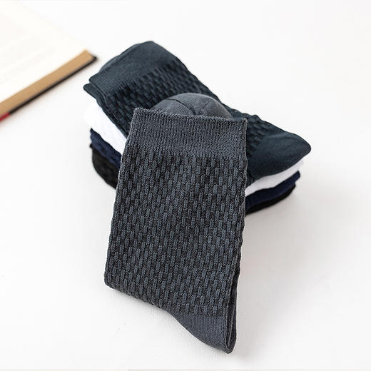 入秋必备的双针高档棉中筒袜，男士都需要一份！M215 商品图3